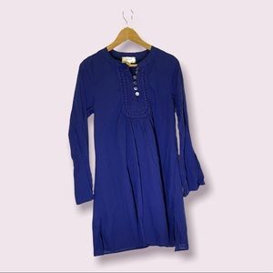 House of Woo made in California embroidered cotton shift dress